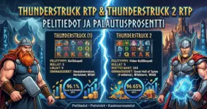 Thunderstruck RTP ja Thunderstruck 2 RTP – palautusprosentit ja erot